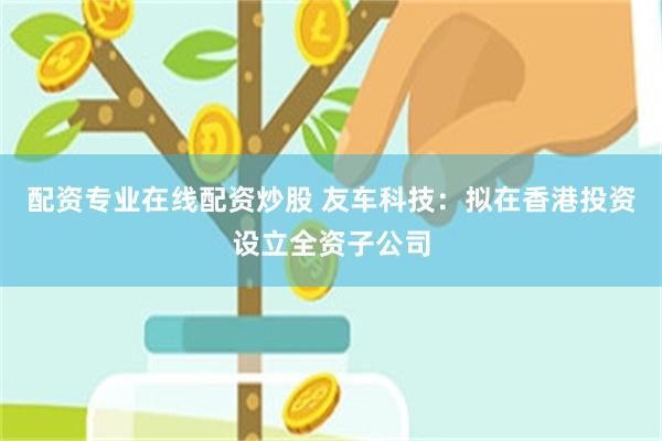 配资专业在线配资炒股 友车科技：拟在香港投资设立全资子公司